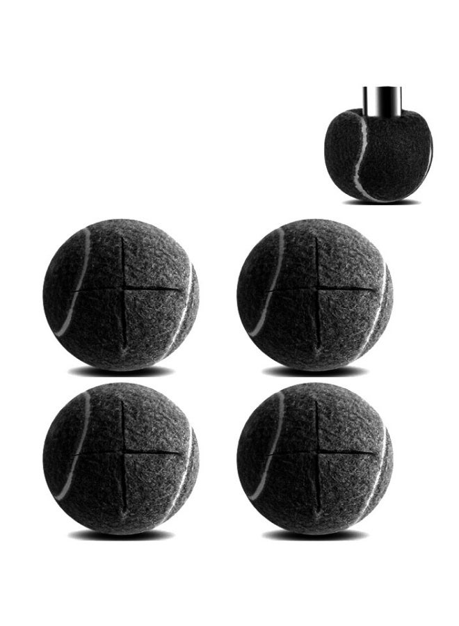 4 قطع كرات تنس مقطوعة مسبقًا للمشاة والأثاث، شديدة التحمل، وسادة من اللباد، تحمي الأرضيات والكراسي والمكاتب، للاستخدام المنزلي وكبار السن - Image 1