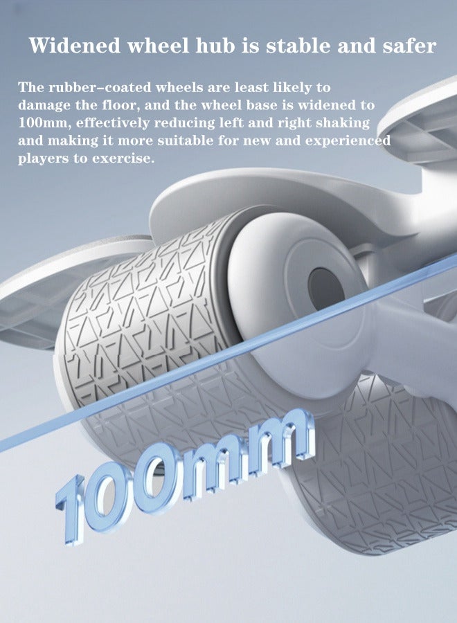 XiuWoo 4-Elbow Support Pad Intelligent New Abdominal Wheel Automatic Rebound Abdominal Wheel Multifunctional Abdominal Control Indoor Elbow Support Sports Equipment - Grey and Black - Image 5