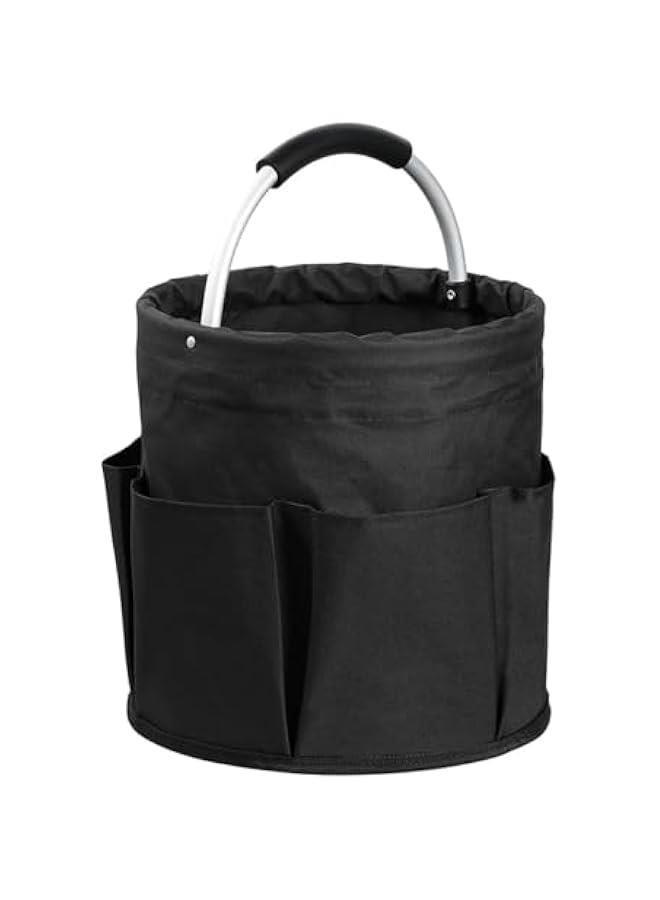HOOKOR Garden Tool Organizers Bag,17L Garden Tote Storage Bag with 6 Pockets, Home Organizer for Indoor and Outdoor, Tool Kit Holder (Tools NOT Included), 11 x 11,Great Gardening Gift (Black) - Image 1