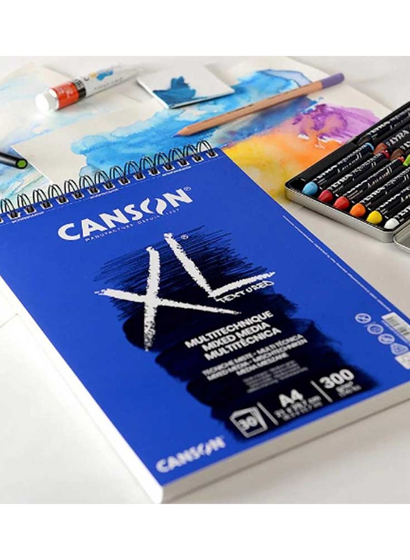 CANSON A4 Size Mixed Media Technique Pad For Art With Textured Medium Grain 300gsm Paper For Professional Artists - Image 4