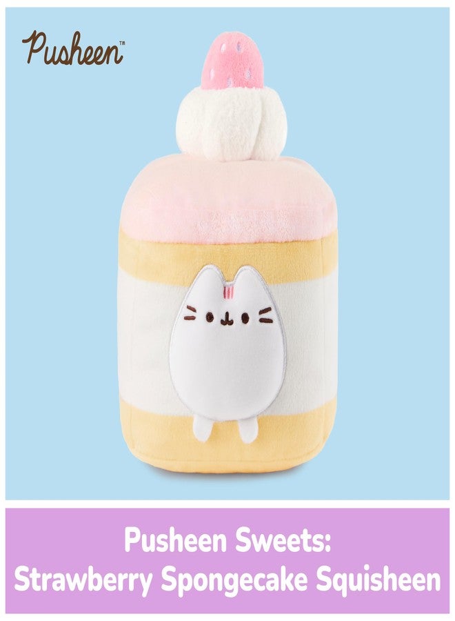 GUND Pusheen Strawberry Sponge Cake 6-Inch Plush Toy for Ages 8+ - Image 2