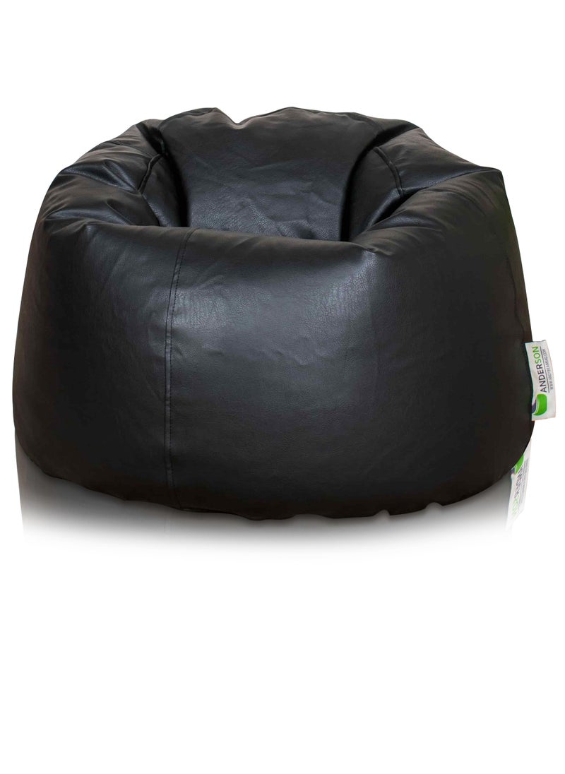 ANDERSON Premium Quality Bean Bag Leather Material  Black Color 