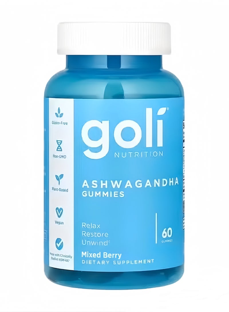 Goli Nutrition Ashwagandha Relax Restore Unwind 60 Gummies - Image 1