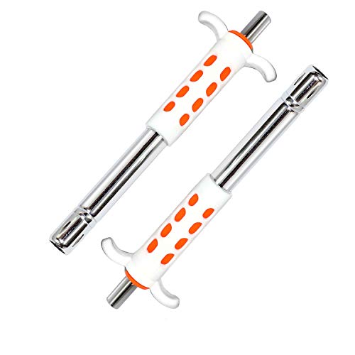TULMAN Easy Grip Stainless Steel Regular Gas Lighter for Gas Stoves, Restaurants & Kitchen Use (Orange) - Pack of 2 - Image 1