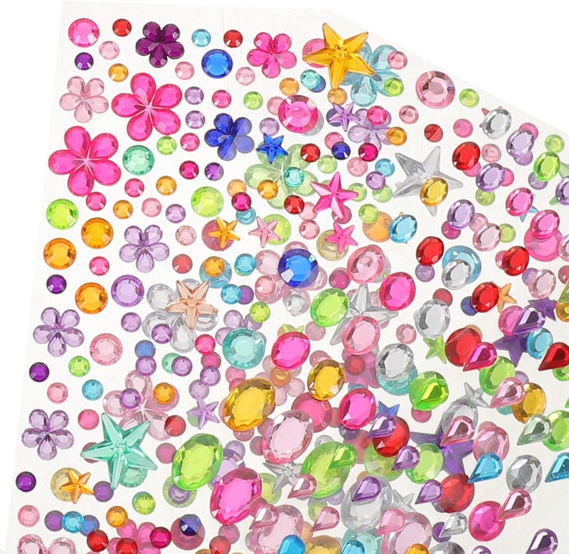 ibasenice Self-Adhesive Gem Stickers and Flat Back Rhinestone Gems for Crafts, Teardrop and Star Shapes, Colorful Crystal Embellishments for Face Makeup, Party Decor, DIY Nail Art – 12 - Image 3