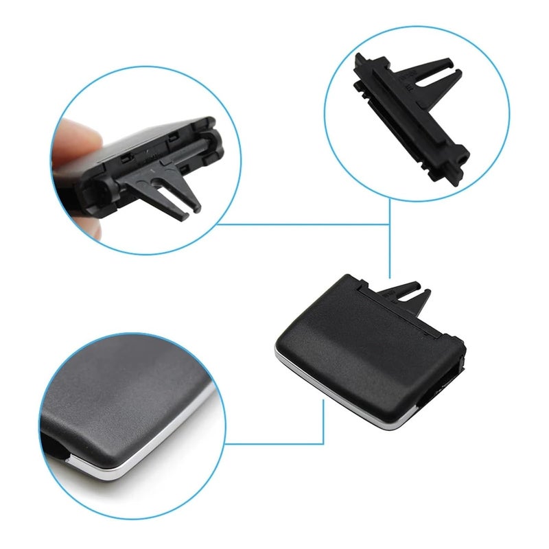 QASULER Car Rear AC Vent Clip - Gray (2pcs) - Image 2