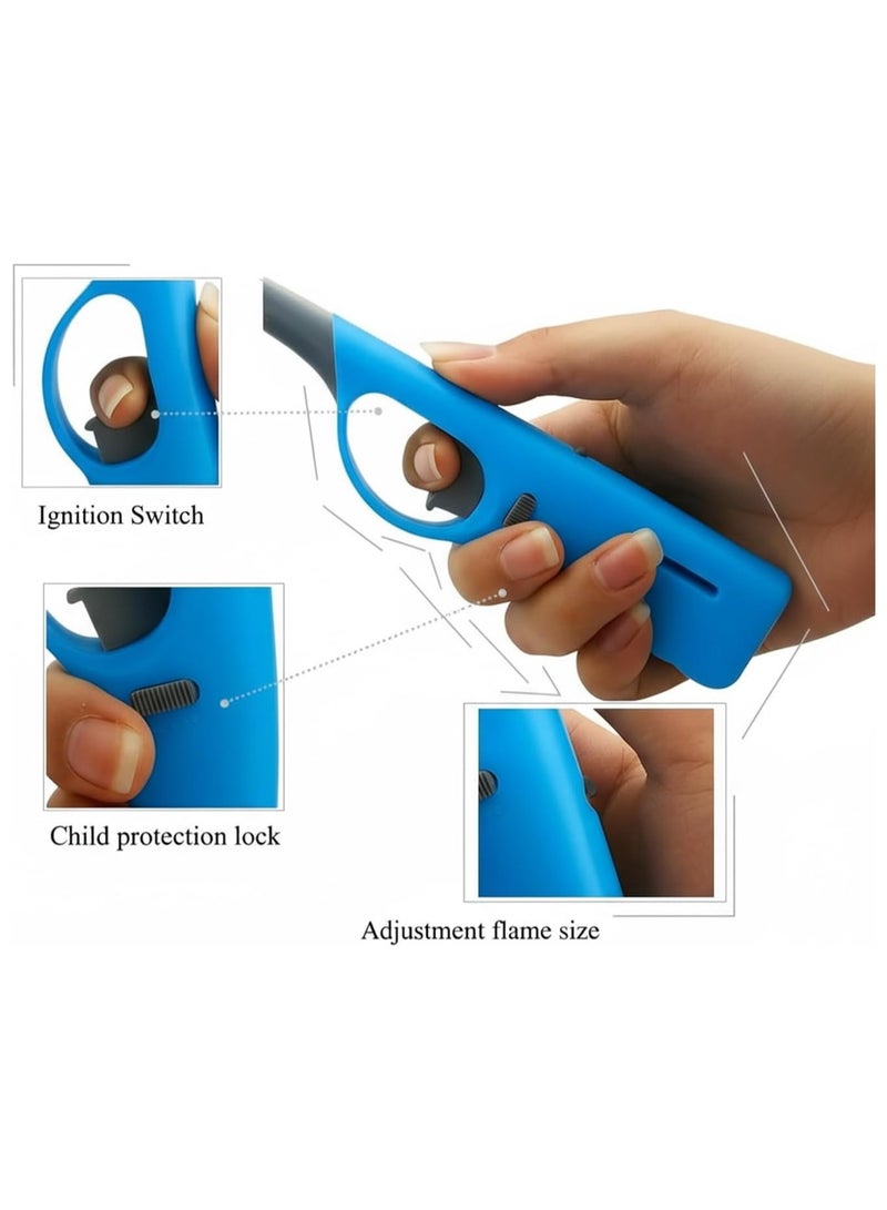 JIHAM Lighter 4-Pcs, Stainless Steel and Durable, Wind Resistant, Refillable Gas, Kitchen Lighter perfect for Kitchen, Candle, Grill, BBQ, Fireplace, Bakhoor and Charcoal - Image 4