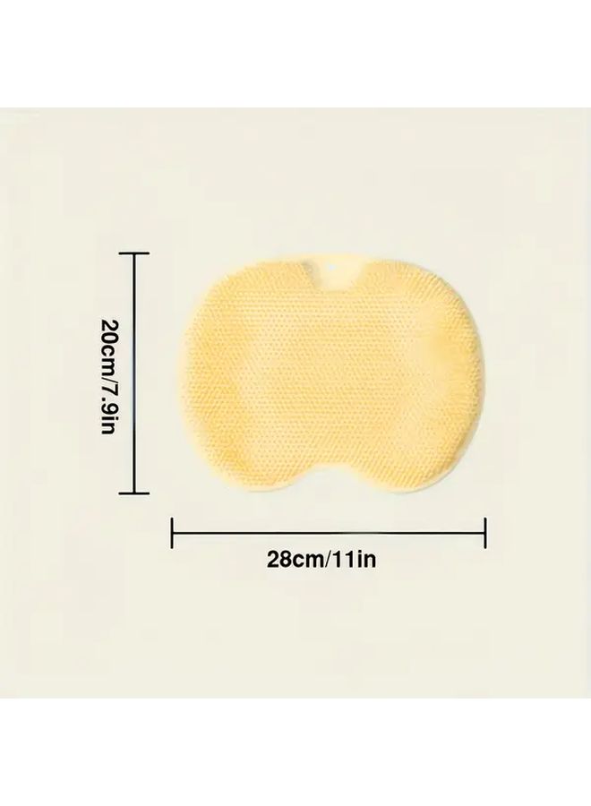 Gray Silicone Bath Shower Scrubber With Non Slip Suction Cup For Foot And Back - Image 4