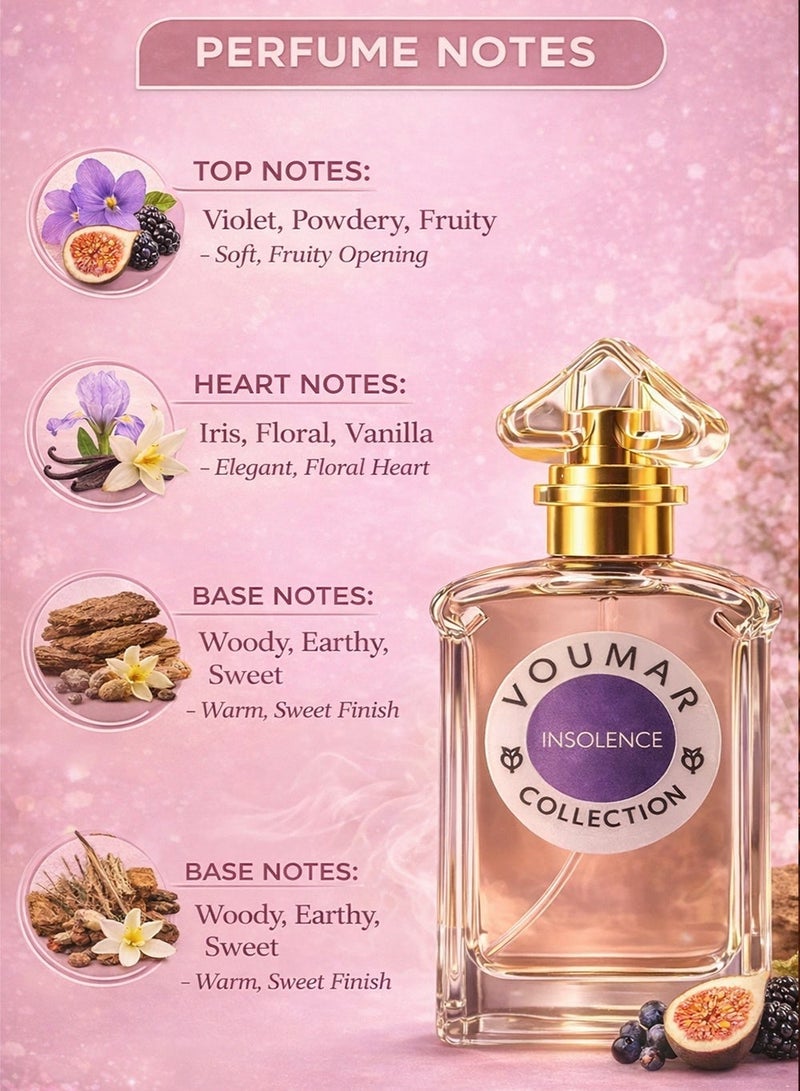 يومار كولكشن إنسولنس رقم 0115 عطر فاخر للنساء – عطر ناعم بودري بنفحات البنفسج والسوسن والفانيليا | أو دو بارفان نسائي طويل الثبات - Image 2