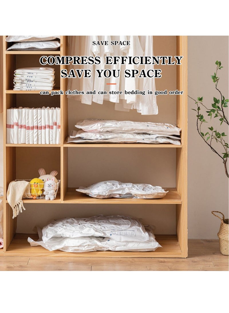 Reusable Compression Bags for Clothes, Blanket, Quilt, White, 80×100cm - Image 3