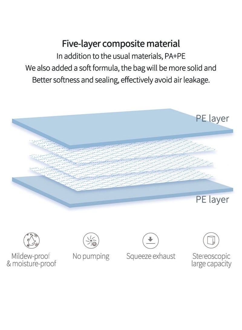 Reusable Compression Bags for Clothes, Blanket, Quilt, White, 80×100cm - Image 5