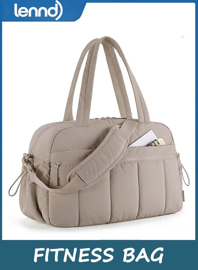 LENND Women's gym bag, travel duffel bag with waterproof pockets, lightweight weekender bag, women's carry-on bag for travel, gym, weekend  - Image 1