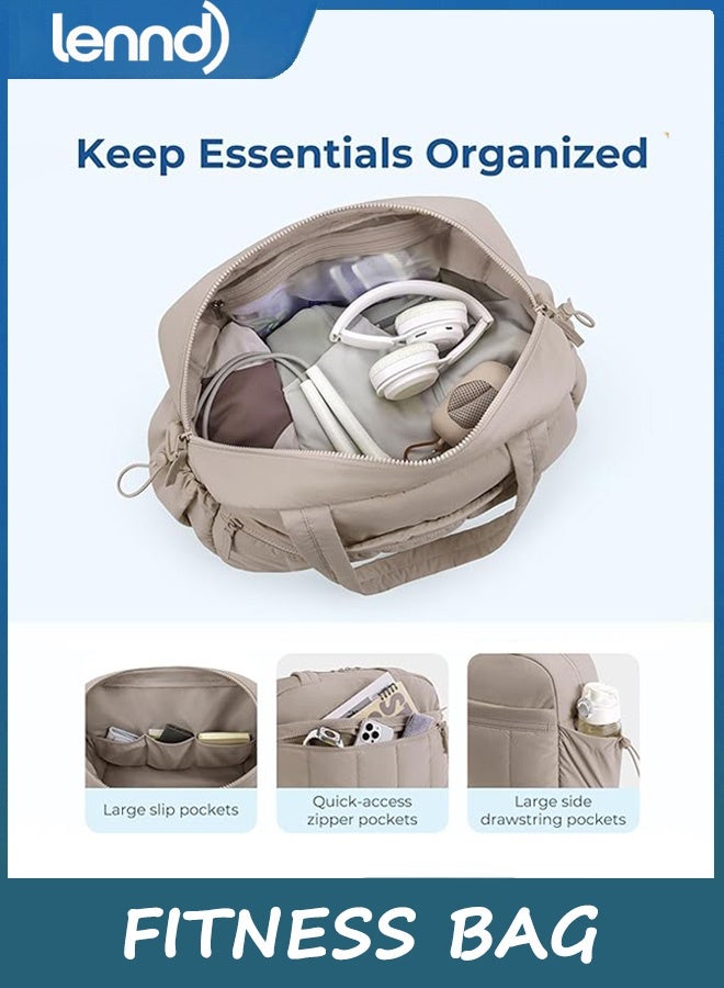 LENND Women's gym bag, travel duffel bag with waterproof pockets, lightweight weekender bag, women's carry-on bag for travel, gym, weekend  - Image 3