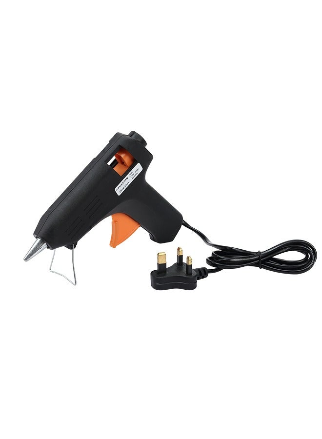 Glue Gun -40W Black- BS Plug - Fast Heating Even Distribution Professional Electric Melt Adhesive Dispenser for DIY Craft Projects Woodworking and Home Repairs Universal Glue Sticks Compatible - Image 1