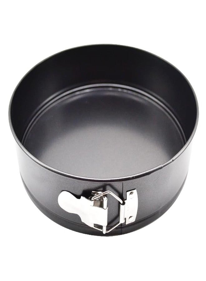 FUJIDENSO 9.5" Non-Stick Spring Form Cake Mold Pan With Removable Flat Bottom, Tatinum Color Carbon Steel Bakeware Easy Release Cheese Cake Pan - Image 1