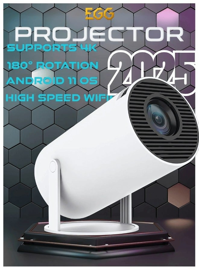 إج بروجكتور محمول بحجم الجيب، يدعم واي فاي 5G ونظام أندرويد 11.0، يعرض حتى 130 بوصة بجودة عالية، مناسب للسينما المنزلية داخل وخارج المنزل، مثالي كهديّة ومناسب للحفلات، ومتوافق مع TV Stick وHDMI وUSB وPS5 وiOS وPS4. - Image 1