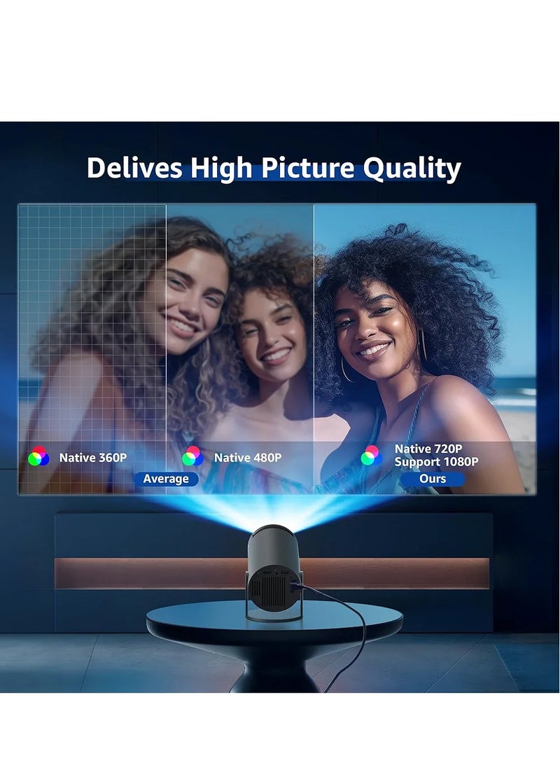 Egg - جهاز عرض صغير محمول - 5G Wifi 6 BT 5.0 Android 11، جهاز عرض 4K 1080P Full HD يدعم 8000 لومن، جهاز عرض LED تلقائي لتصحيح الانحراف الأفقي، جهاز عرض دوار 180 درجة للهاتف - Image 1