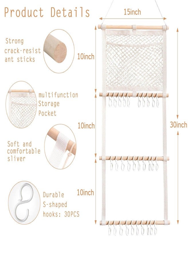 حامل ربطات شعر، منظم ربطات شعر للفتيات الصغيرات، حامل ربطات شعر كبير السعة، منظم إكسسوارات شعر معلق على الحائط، ديكور غرفة نوم الفتيات الصغيرات (بيج) - Image 2