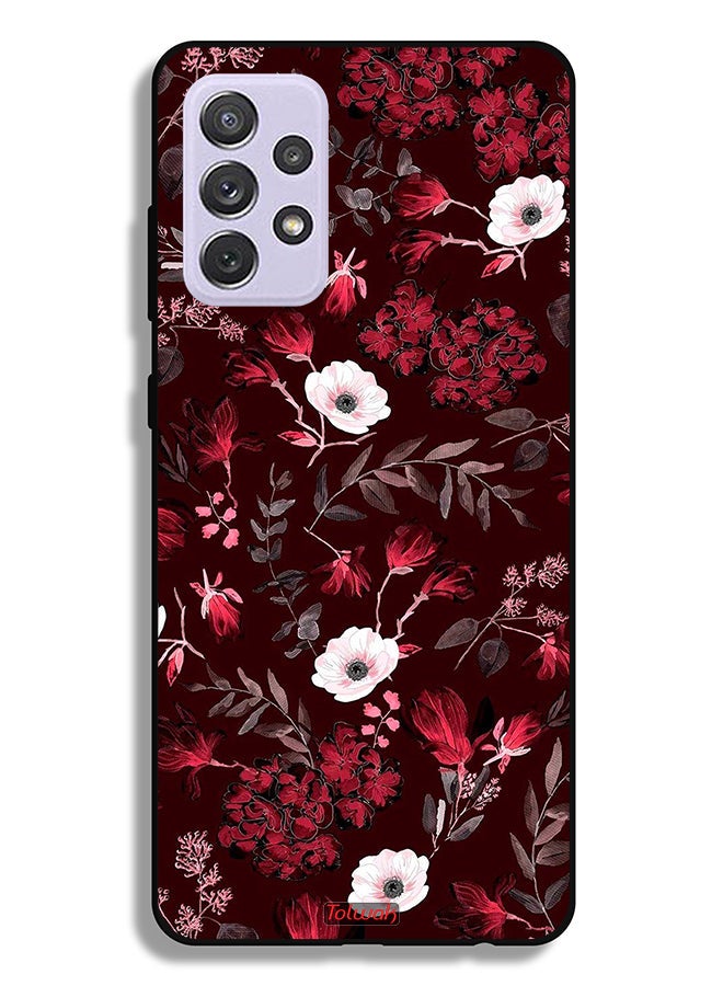 Tolwak Samsung Galaxy A72 5G Protective Case Cover Small Flowers And Tropical Leaves - Image 1