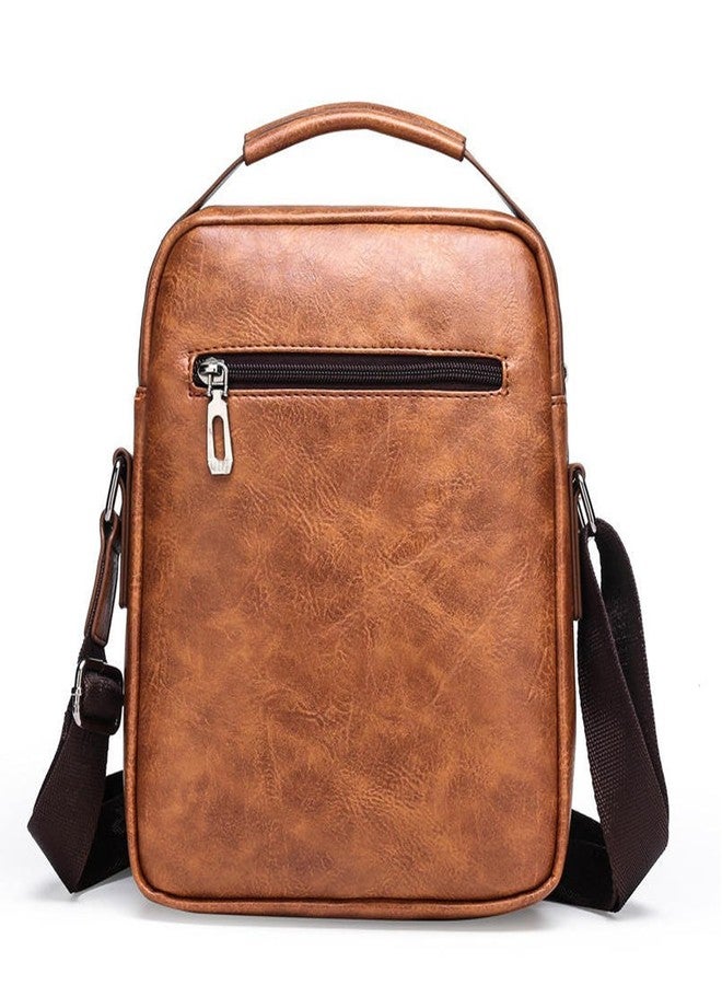 Handcuffs sling bag | PU Leather Cross Body bags | Travel Office Messenger | One Side Shoulder Satchel for Men With Adjustable Strap & Spacious Storage (Rust) - Image 2