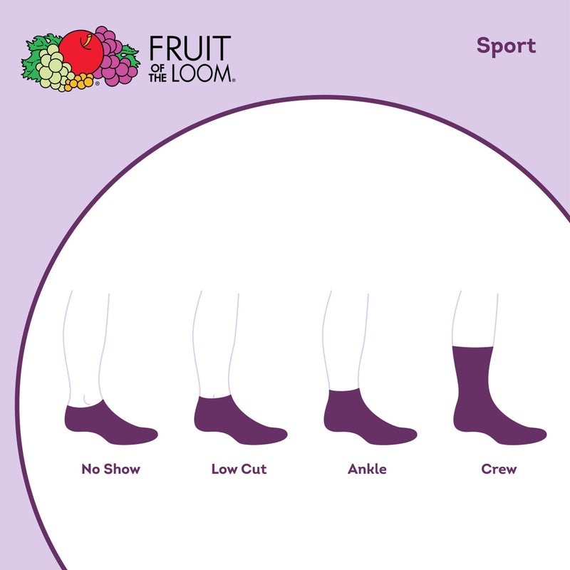 Fruit of the Loom Girls' Everyday Lightweight Sports No Show Socks (10 Pack), Assorted White, Medium (10.5-4) - Image 3