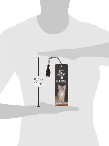Peter Pauper Press Not Meow, I'm Reading Beaded Bookmark, Cardstock - Image 3
