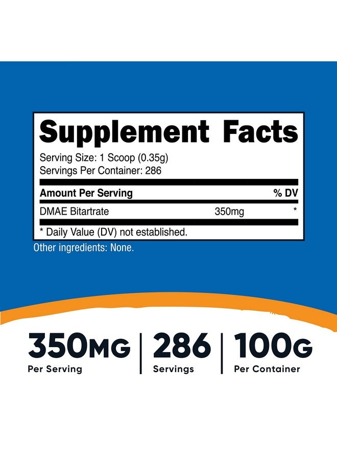 Nutricost Pure DMAE-Bitartrate Powder 100 Grams - Image 2