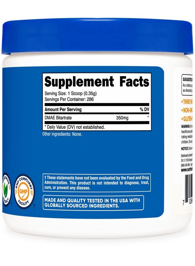 Nutricost Pure DMAE-Bitartrate Powder 100 Grams - Image 4