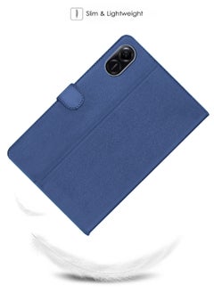 اوميكر غطاء حماية قلاب من جلد البولي يوريثان لهاتف Honor Pad X9 مقاس 11.5 بوصة 2023 باللون الأزرق الداكن  - Image 4