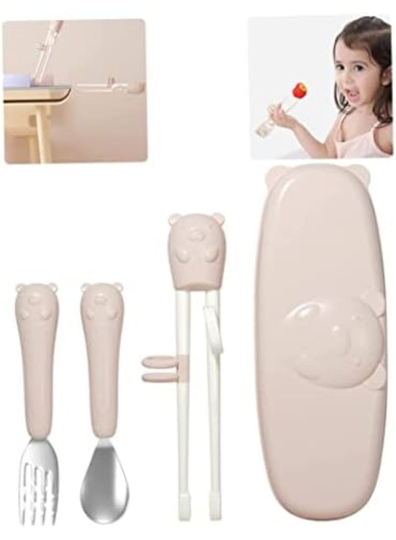 Training Chopsticks Set, 1 Pair Kids Training Chopsticks, Easy to Use Right Learning Chopsticks for Children Kids Beginners, Anti-Dislocation Buckle Design, Includes Portable Box - Image 5