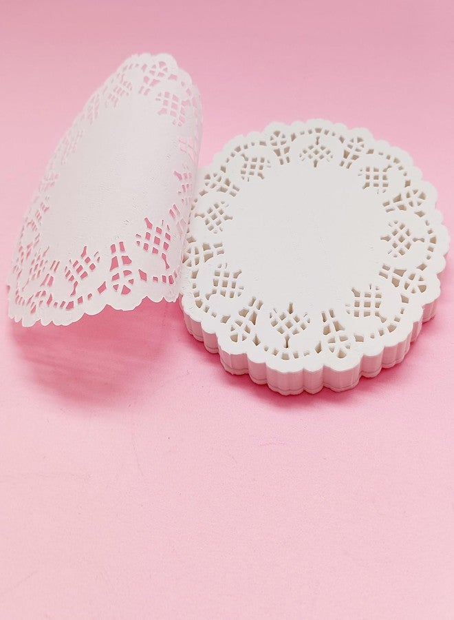 Jagrove Paper Doilies 100PCS 3.5 Inch White Lace Doilies Paper Round Decorative Disposable Paper Placemats Bulk for Party Craft Wedding Birthday Tableware Decorations - Image 2