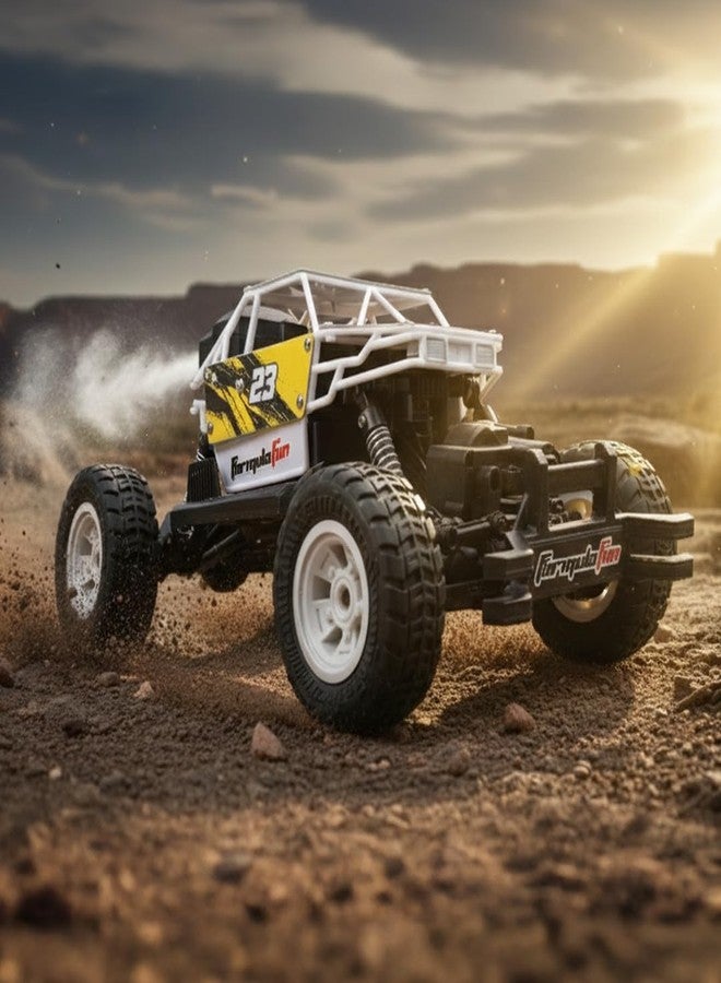 FormulaFun Duster 4x4 RC Car | 4WD Remote Control Car with LED Lights, Proportional Speed & Servo Steering | 2.4GHz Remote & App Control | Off-Road RC Toy for Kids (4+ Years) - Image 1