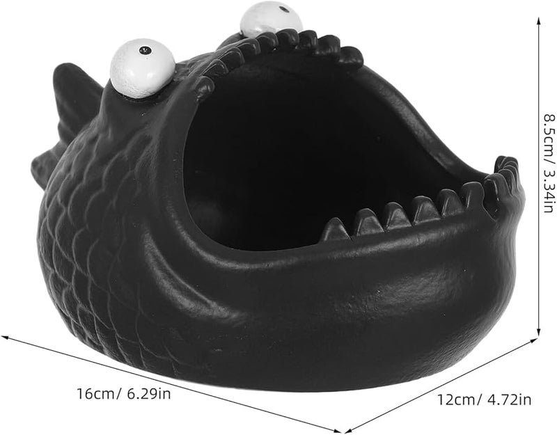 منفضة سجائر سيراميك كبيرة الفم مقاومة للرياح محمولة صينية تدخين للمنزل المكتب السفر - Image 3