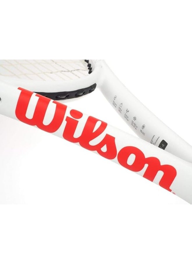 Wilson - Wilson Beginners Tennis racket WHITE RED Six.One Lite 102 Rkt W/O Cvr 1 - Image 1