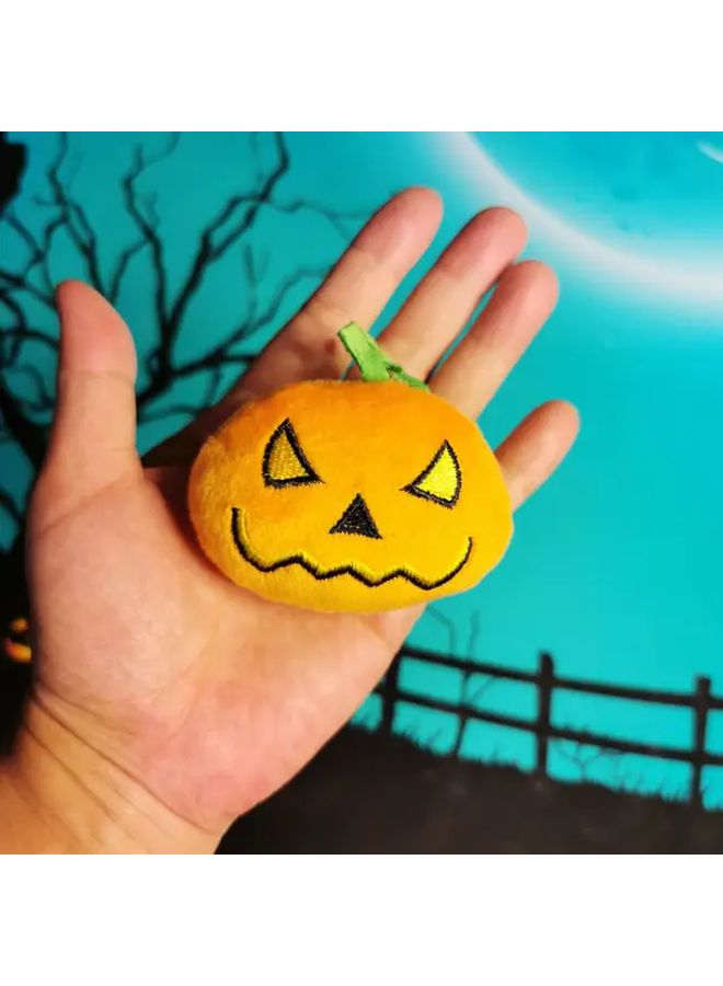 دمية مضغ قطط اليقطين التفاعلية صرير تخفيف التسنين متينة مصنوعة من البوليستر قطعة واحدة ستايل عشوائي - Image 4