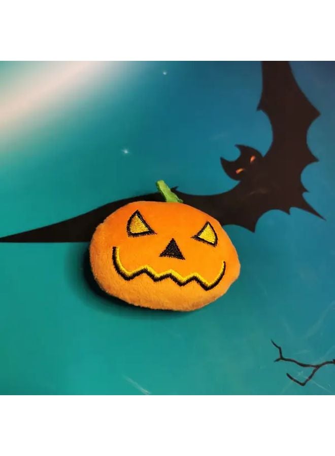 دمية مضغ قطط اليقطين التفاعلية صرير تخفيف التسنين متينة مصنوعة من البوليستر قطعة واحدة ستايل عشوائي - Image 1