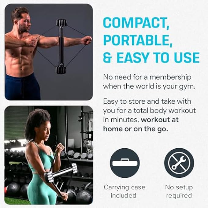 rayihni X5 Pro 28" - Isometric Exercise Equipment, Strength Training Portable At Home Gym Equipment For Back, Shoulder, Biceps, Triceps, Abs, Chest And Arms, Home Workout Exerciser For Men & Women - Image 3