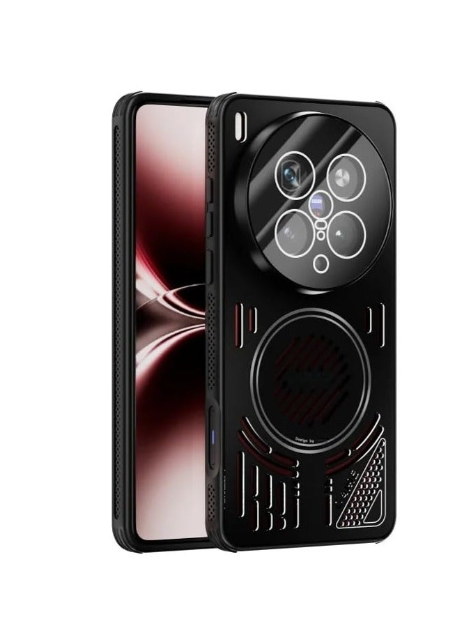 general Frosted Magnetic Case Compatible with Vivo X200 Ultra, Hollow Out Heat Dissipation Airbag Shockproof and Anti Drop Protective Cover with Wireless Charging - Image 1