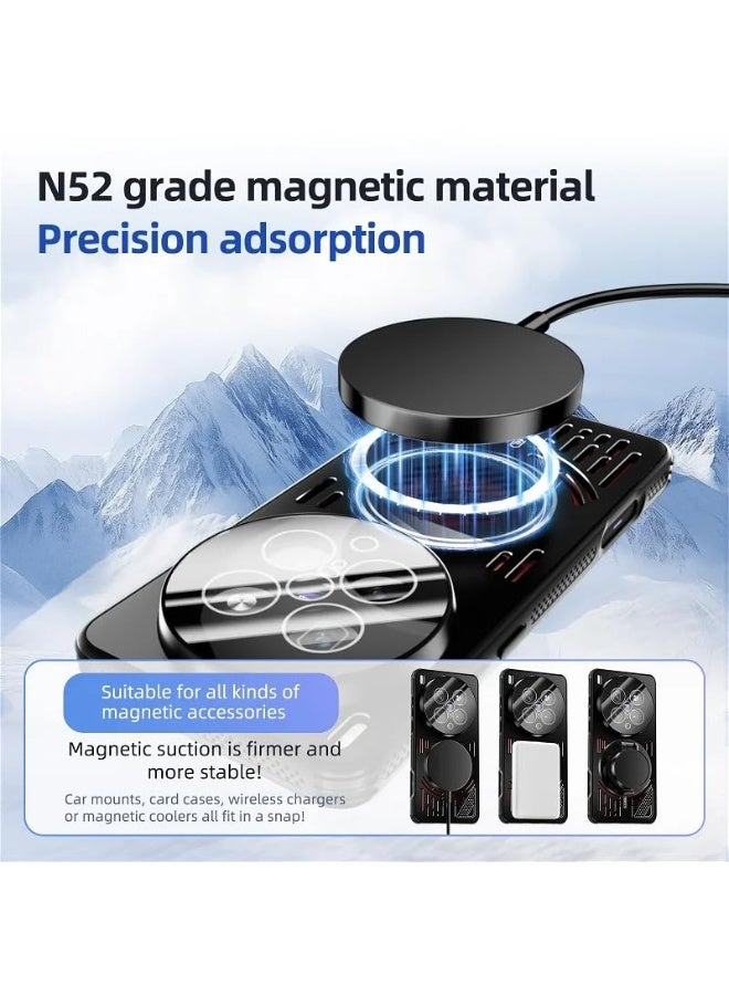 general Frosted Magnetic Case Compatible with Vivo X200 Ultra, Hollow Out Heat Dissipation Airbag Shockproof and Anti Drop Protective Cover with Wireless Charging - Image 5