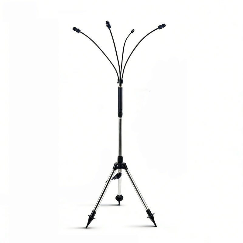 Outdoor Cooling System Adjustable Height Tripod - Stable Non-Slip Base Durable UV-Resistant Black Atomization Sprayer for Home Gardens Courtyards Outdoor Workers - Image 1