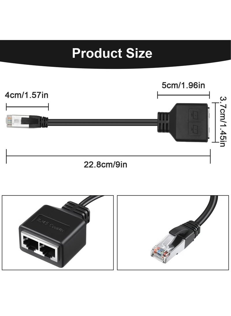 Unewshi Upgraded Ethernet Spliter, Supporting Simultaneous Operation of Two computers, 1 Male to 2 Female Ethernet Spliter Connector, Rj45 Network Adapter Internet Port Extender, Rj45 Ethernet Lan Network Expansion Compatible with Cat5/Cat6/Cat7  - Image 4