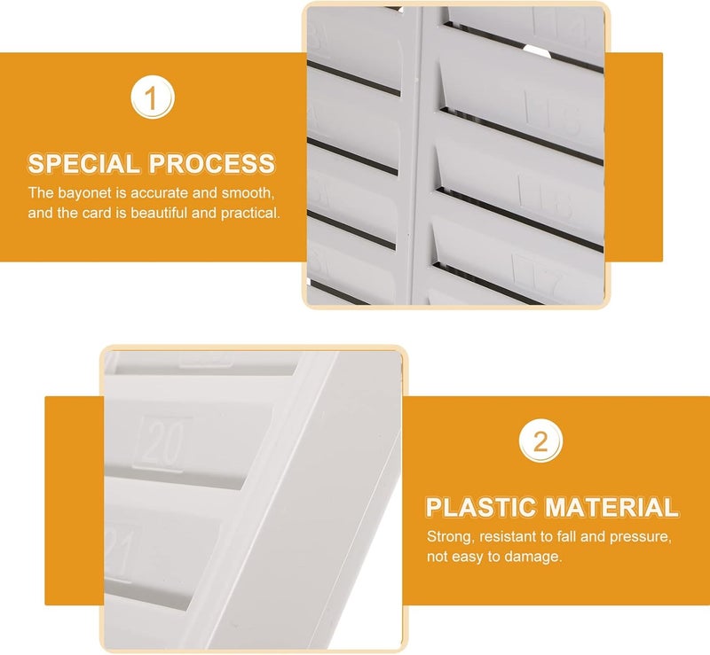 NUOBESTY Time Card Rack 24 Pocket Wall Mounted Time Card Holder Attendance Holder for Office Warehouse - Image 4