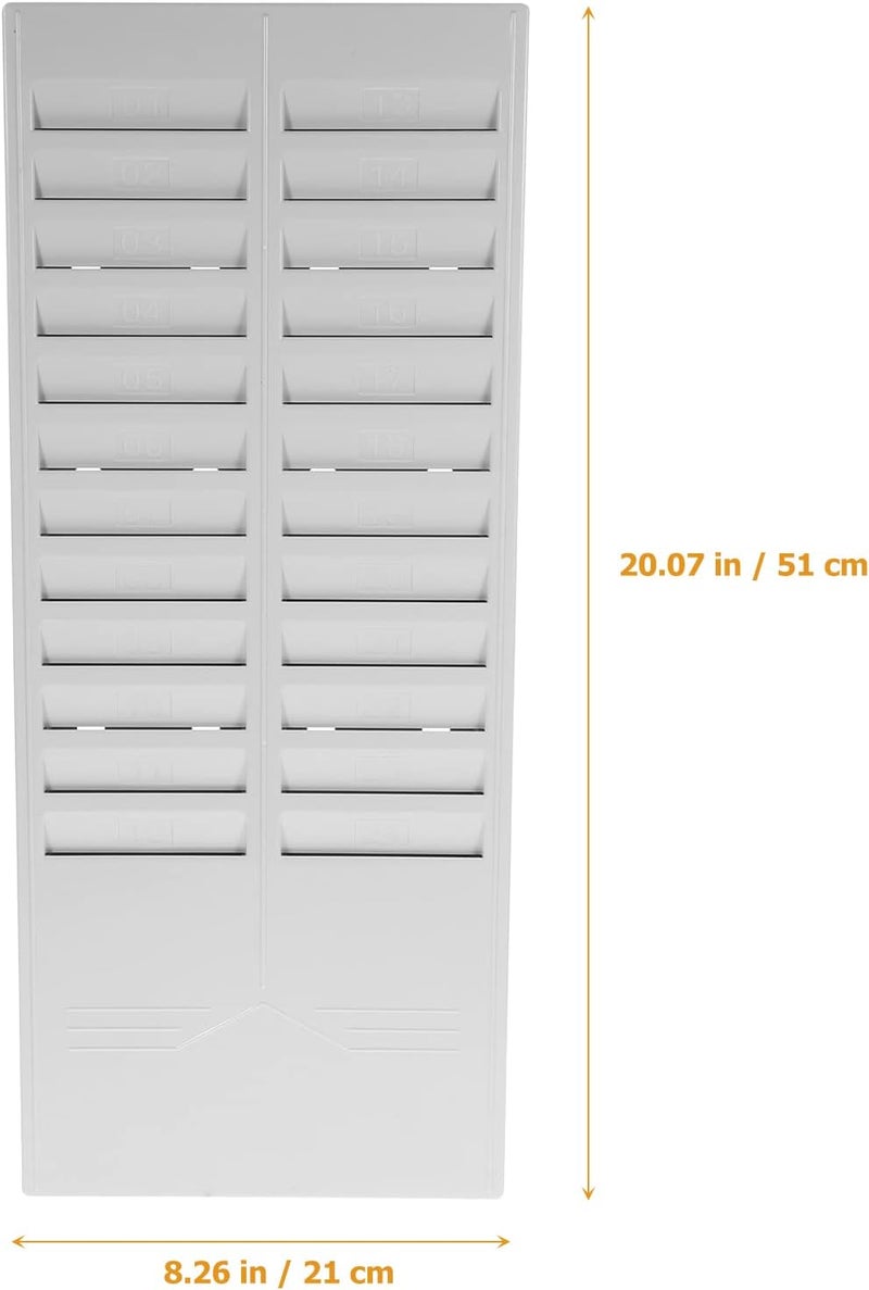 NUOBESTY Time Card Rack 24 Pocket Wall Mounted Time Card Holder Attendance Holder for Office Warehouse - Image 5