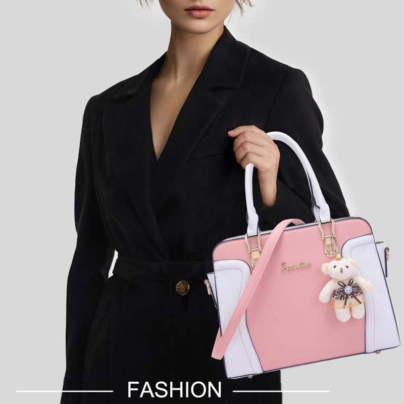 Soperwillton Purses for Women Crossbody Shoulder Handbags Top Handle Satchel Tote Bag Wallet Set 3pcs - Image 2