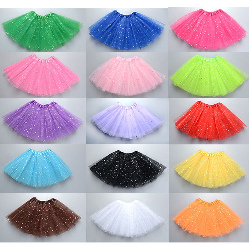 Dance Skirt Adult Skirt Mesh Skirt Original Tutu Skirt Ballet Sequin Pontoon Skirt 40Cm - Image 2