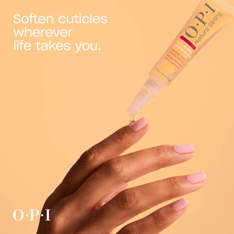 OPI Nature Strong Nails & Skin - Good as Gold Cuticle Serum | Hydrating Gel Serum to Soften & Sooth Cuticles On-The-Go | Enriched with Skin-Smoothing Emollients | 0.24 Fl Oz | 7 mL - Image 5
