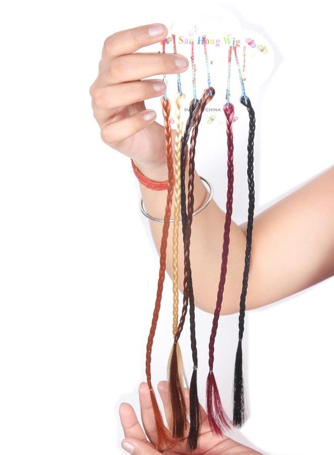 Ritzkart Set of 6 Pcs Braid Style Coloured Hair Streak Extension For Girls And Women And Also For Kids Use Hair Accessories For Parties And Weddings, Multicolored - Image 5