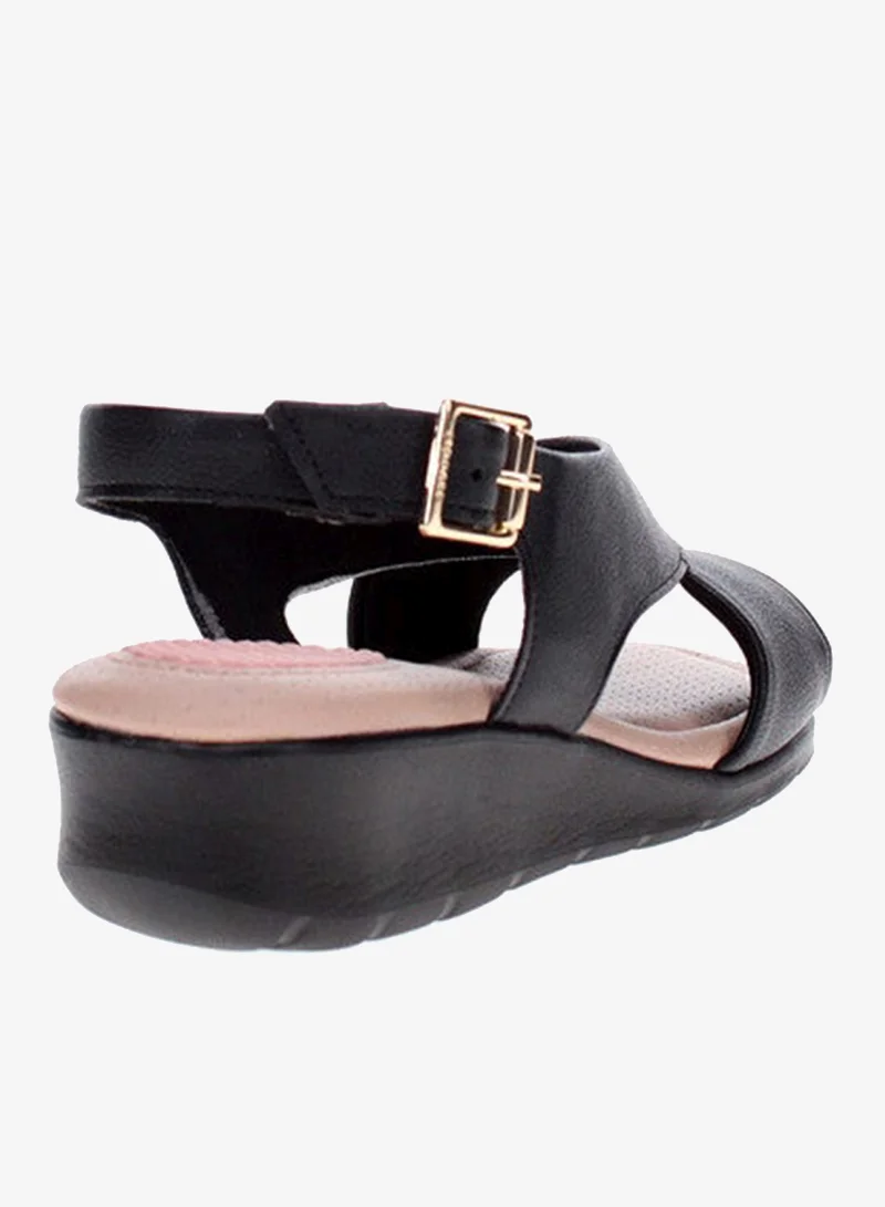 Modare Black Sandals for Women with Back Strap – Stylish & Supportive sling Back Ladies Sandals for Women | Best Price UAE