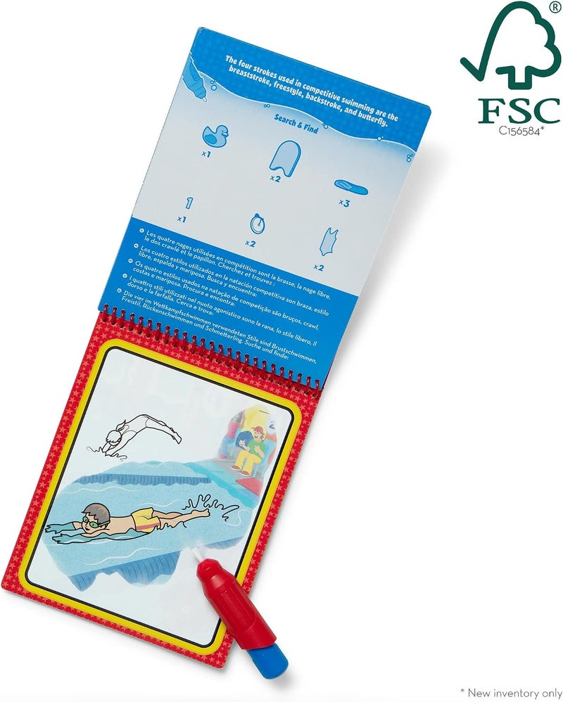 Melissa & Doug على الطريق ماء واو! وسادة نشاط تلوين قابلة لإعادة الاستخدام تكشف عن الماء الأدغال ، متعددة الألوان - Image 3