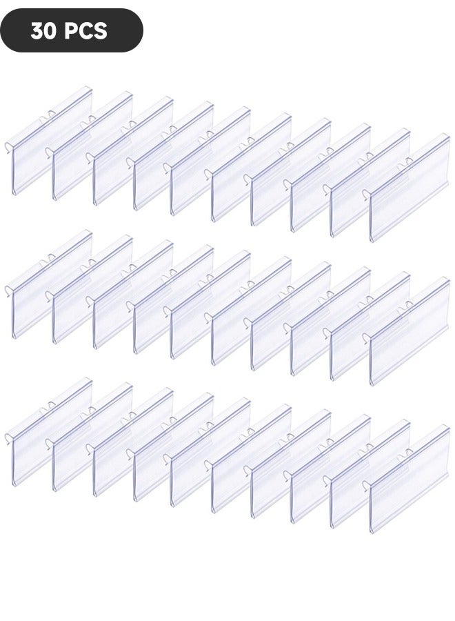 Generic 30-Piece Clear Plastic Label Holders, Basket Labels Clip On ...